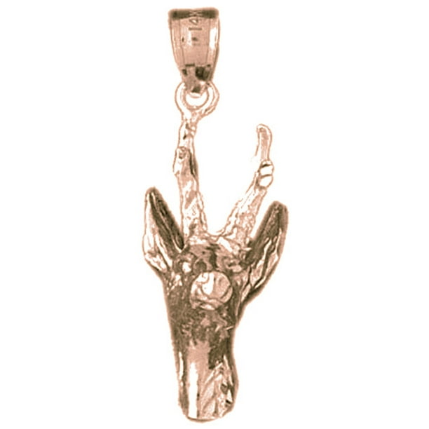 14K Rose Gold-plated 925 Silver Deer Pendant with 16 Necklace Jewels Obsession Deer Necklace 14K Rose Gold-plated 925 Silver Deer Pendant with 16 Necklace Jewels Obsession Deer Necklace